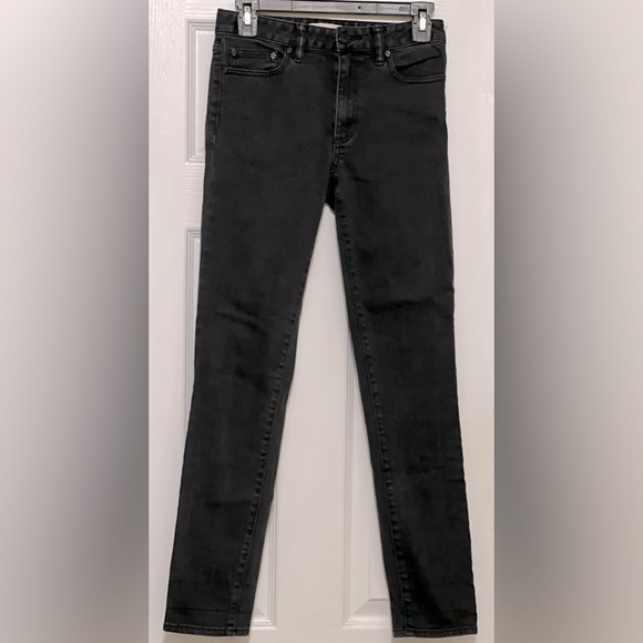 TORY BURCH JEANS, BLACK SIZE: 2, MEASUREMENTS: WAIST: 13”, INSEAM: 28, RISE: 9”. - Picture 1 of 12